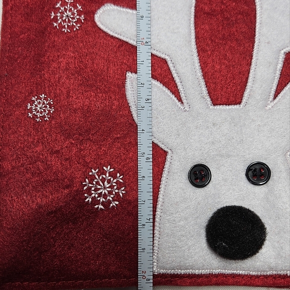 NIP Vibrant Red Felt Small Reindeer Tote Bag - Picture 3 of 9